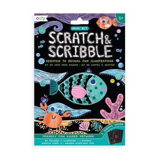 Mini Scratch & Scribble Art Kit | Friendly Fish