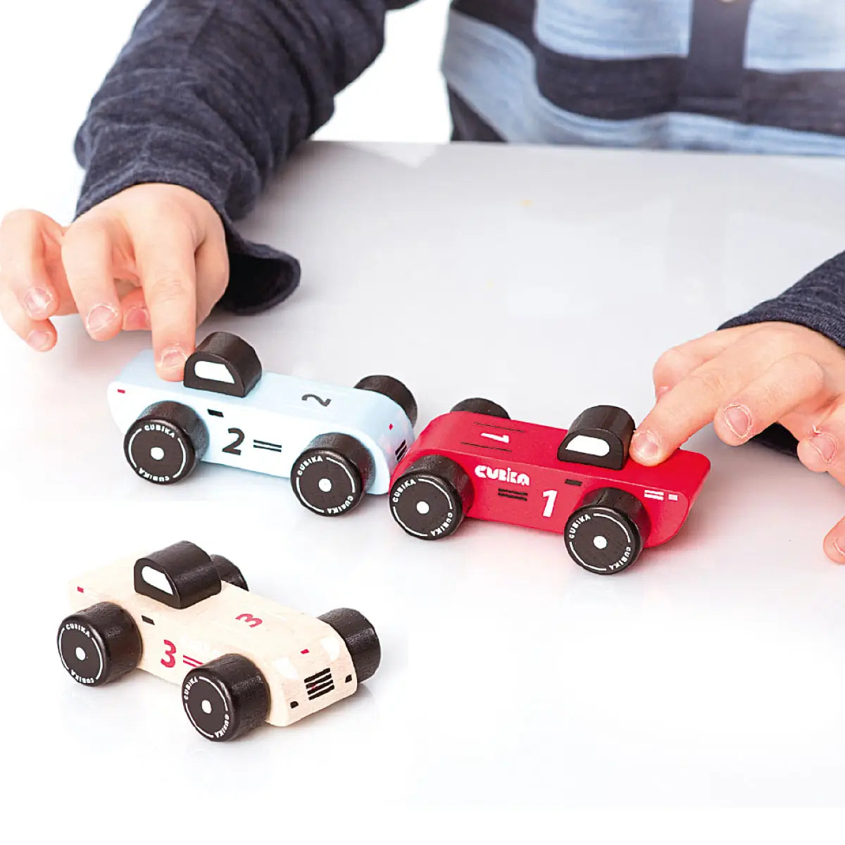 Cubika | Wooden Vehicle Set Racing Cars