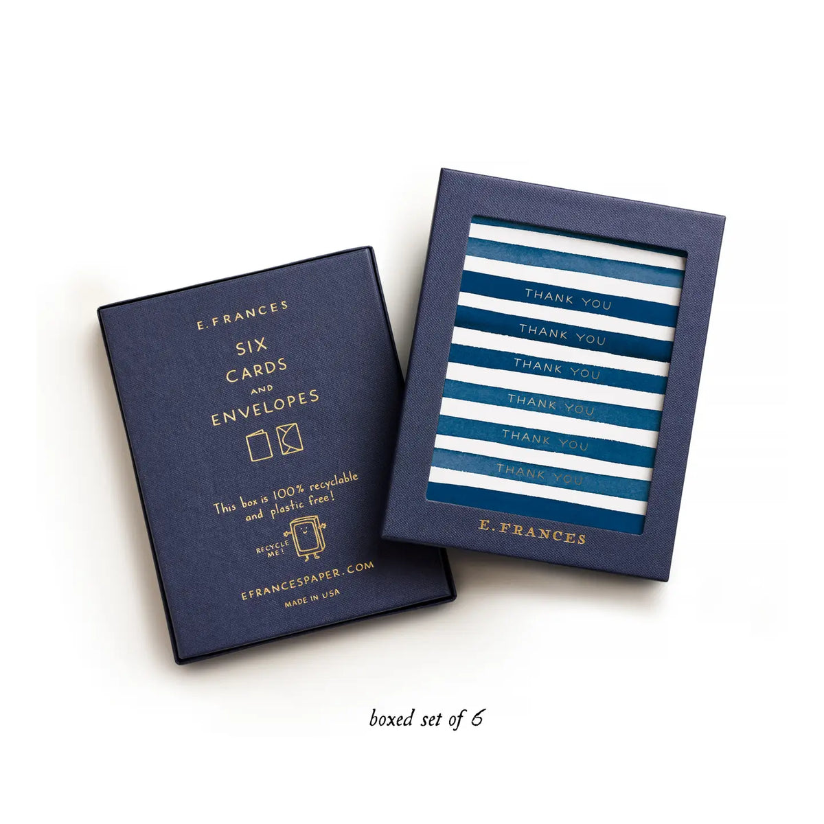 Boxed Card Set | Navy Stripes Thank You