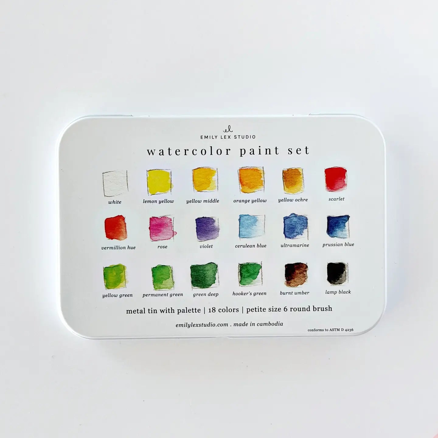 Watercolor Paint Set | 18 Colors w/Brush