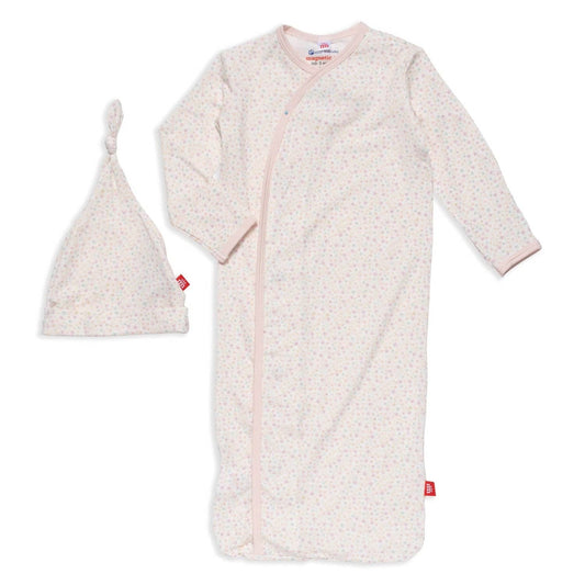 Magnetic Cozy Sleeper Gown + Hat Set | Bedford Floral