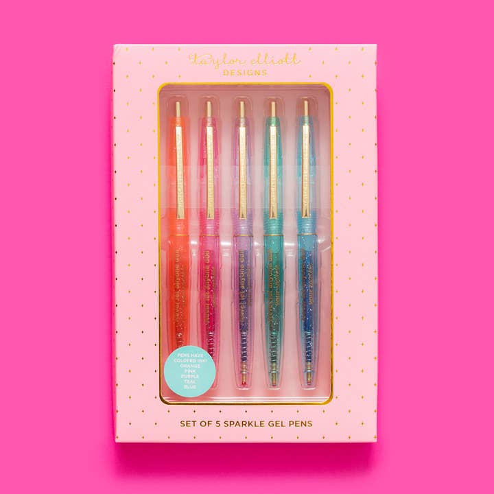 Gel Pen Set With Sparkles