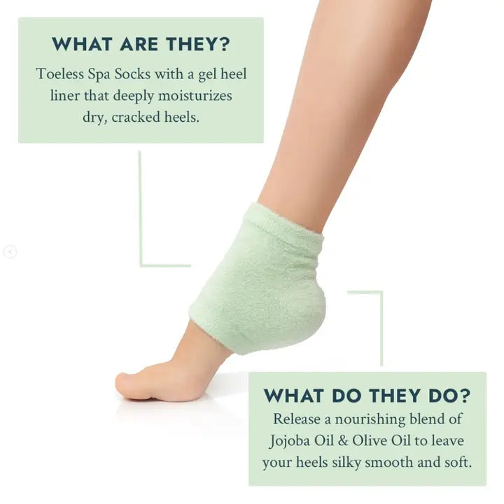 Moisturizing Heel Socks | Green