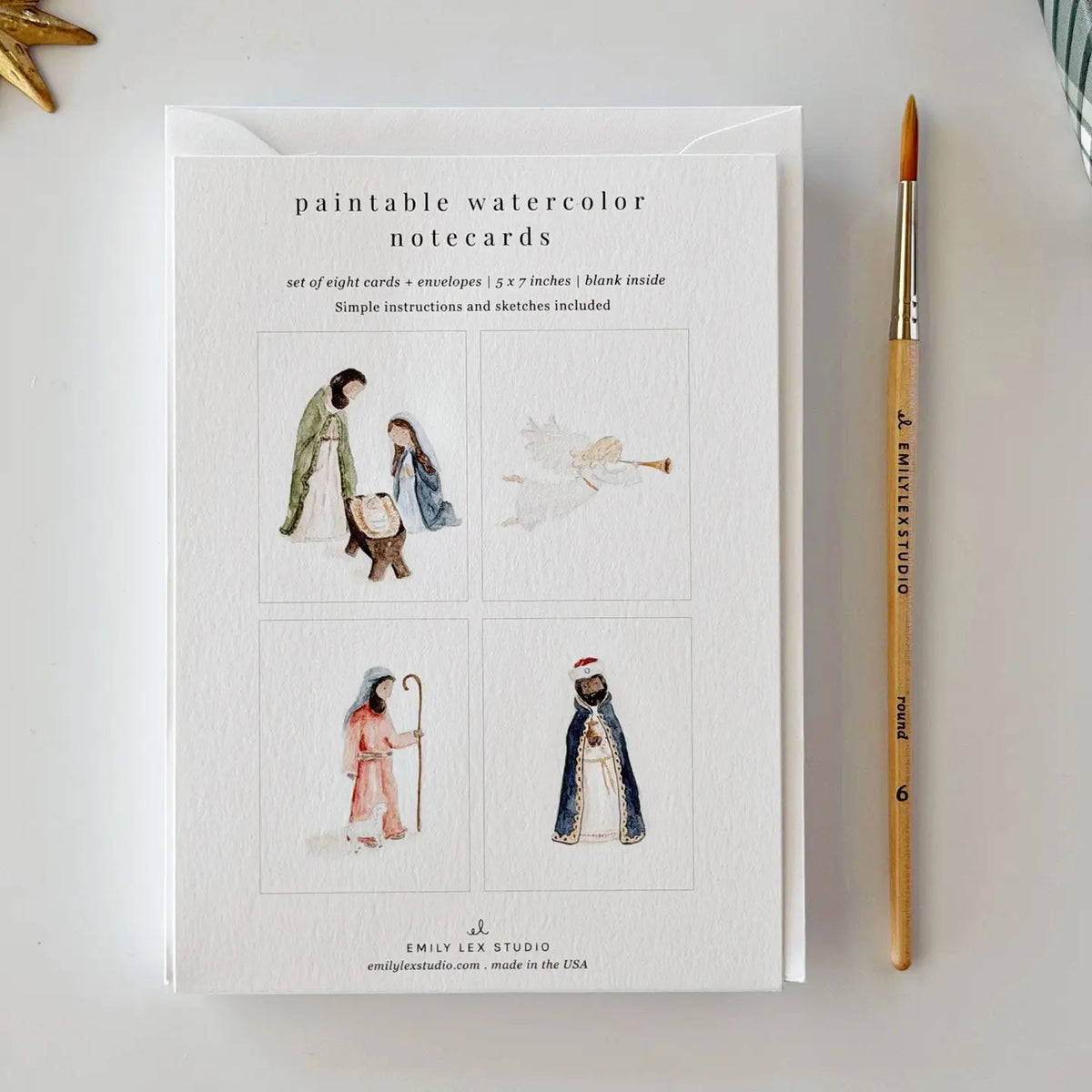 Paintable Notecards | Nativity