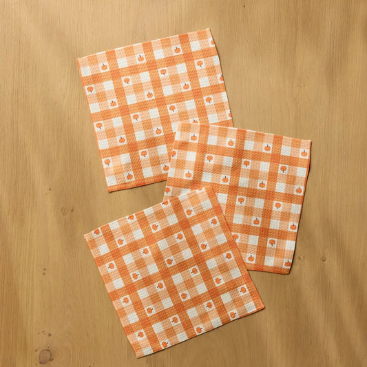 Dishcloth Set | Pumpkin Check