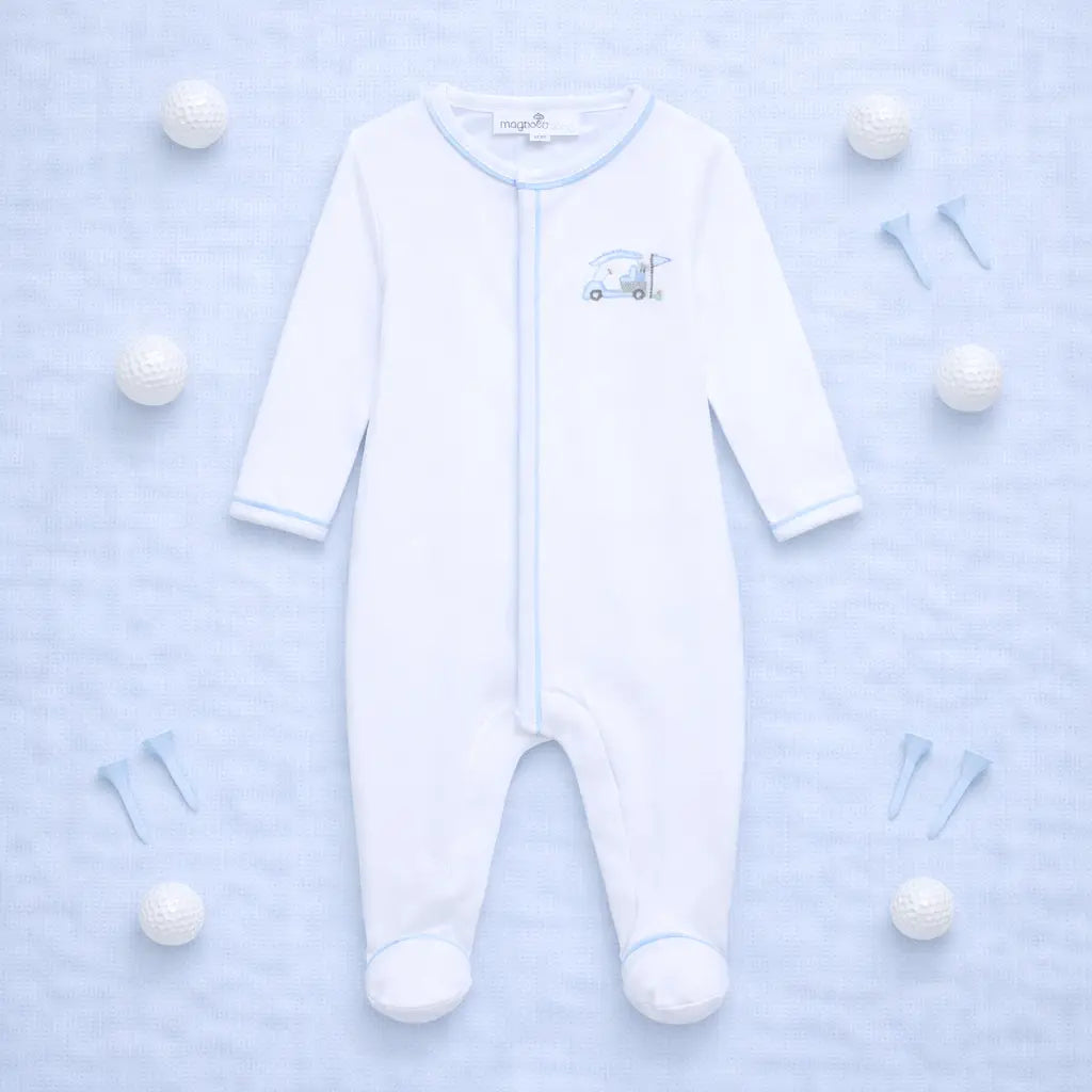 Little Golfer Footie | Light Blue
