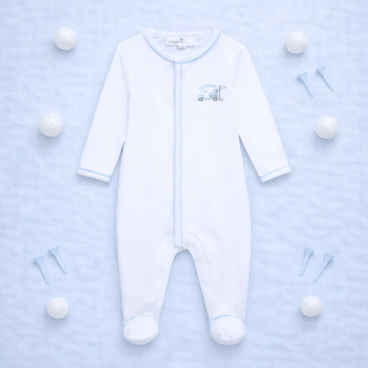 Little Golfer Footie | Light Blue