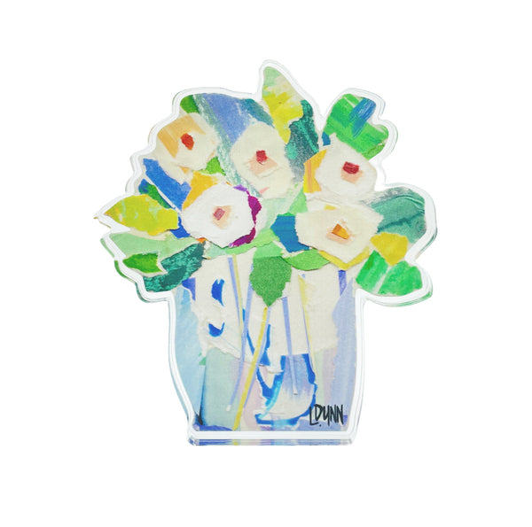 Acrylic Bloom Block | White & Blue Full of Cheer