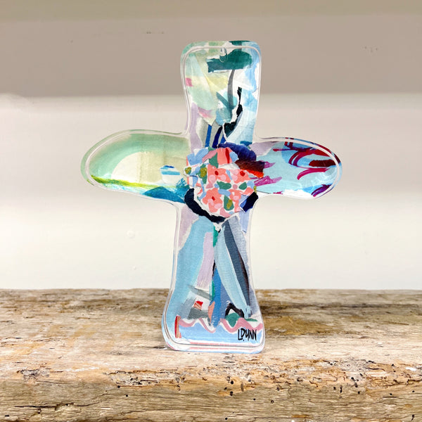 Large Acrylic Cross | Blue Everlasting