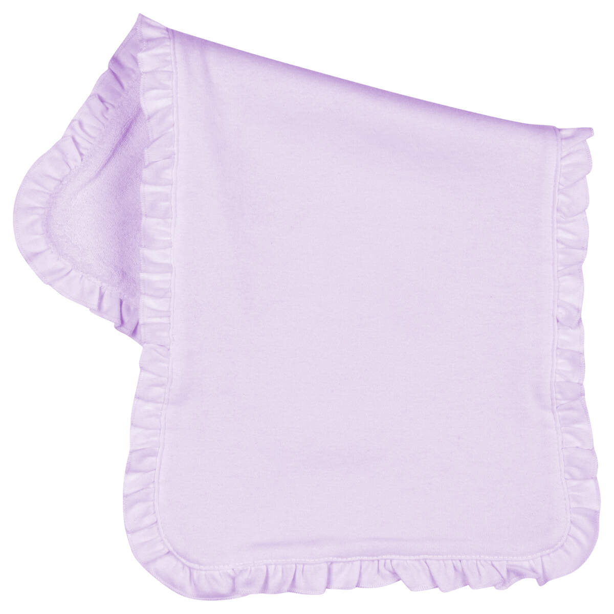 Lavender Ruffle Infant Burp Cloth