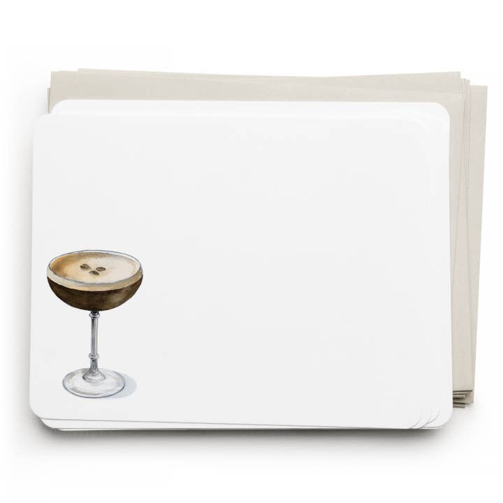 Boxed Flat Notecards | Espresso Martini