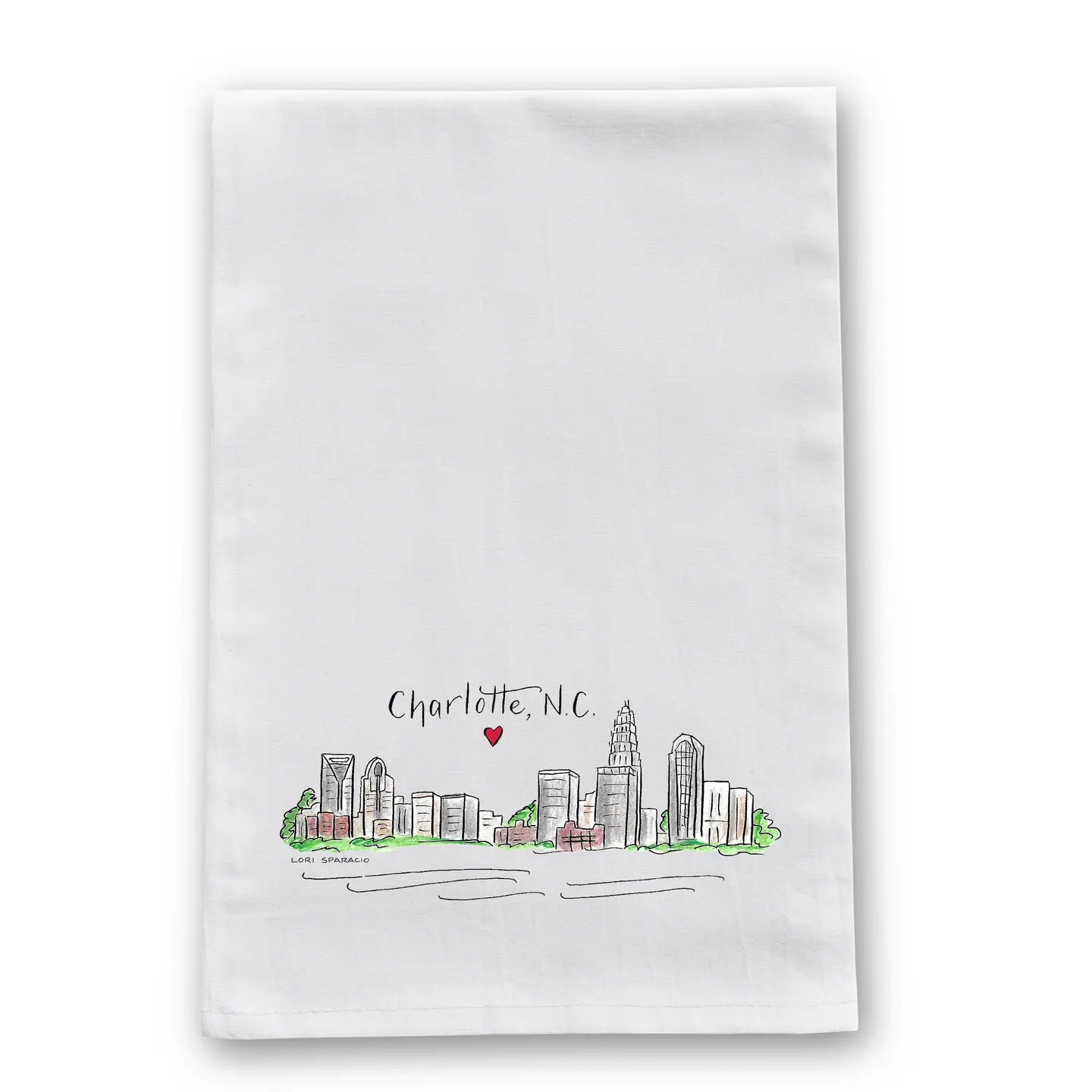 Tea Towel | Charlotte, NC Skyline
