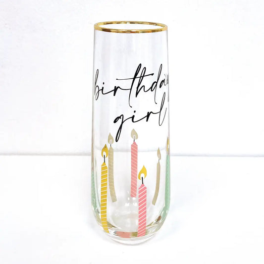 Birthday Girl Stemless Champagne Glass