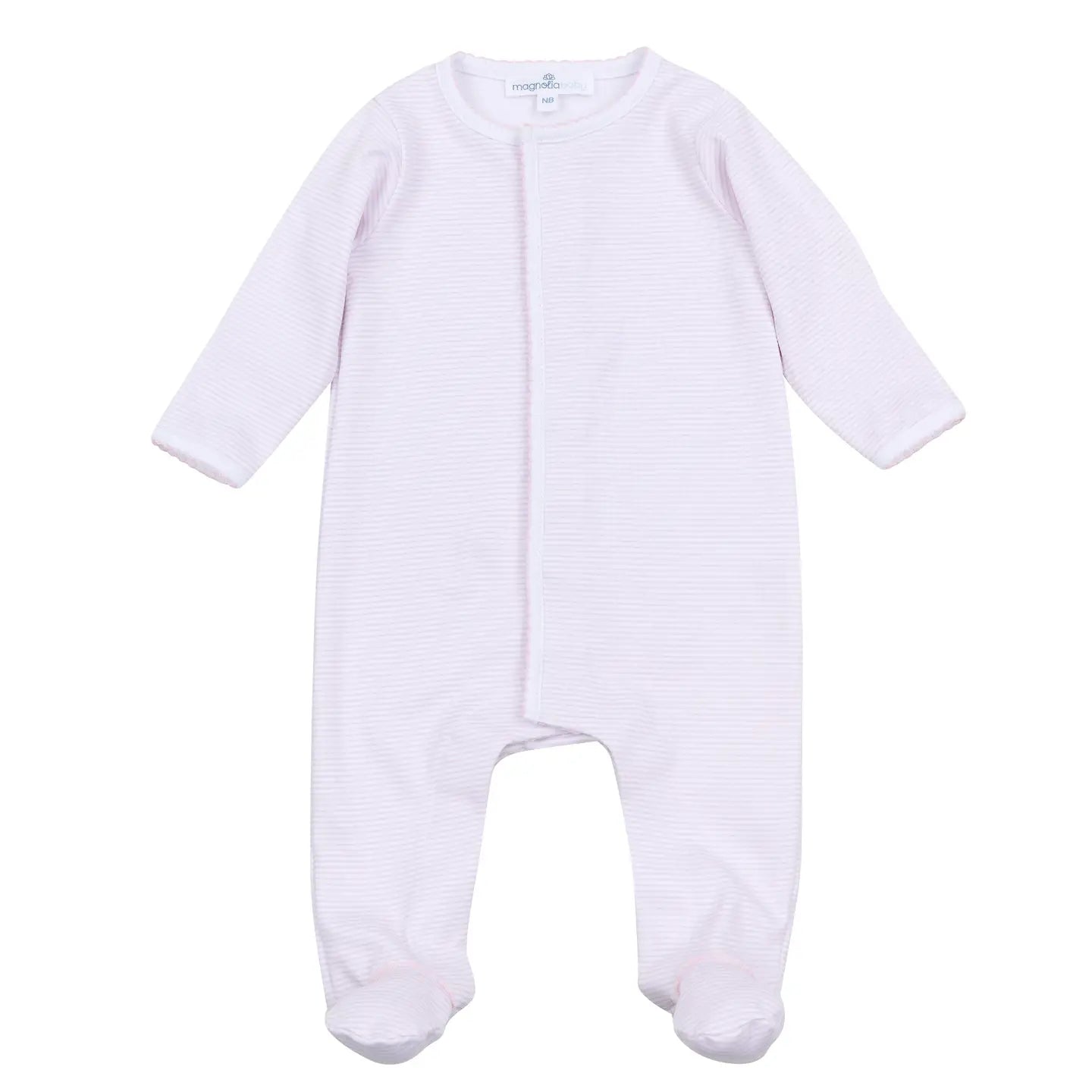Mini Stripes Footie | Pink