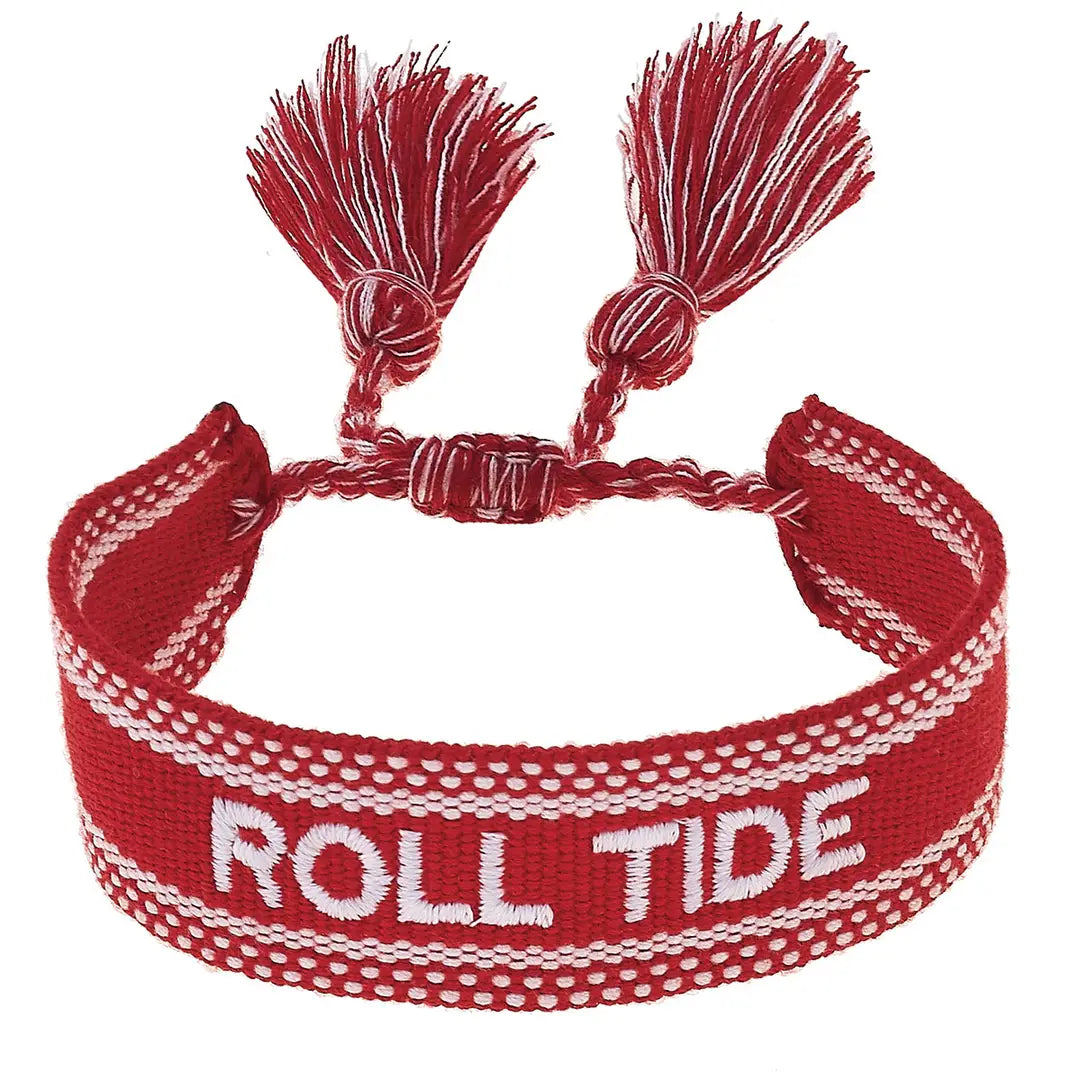 Alabama Crimson Tide Woven Tassel Bracelet