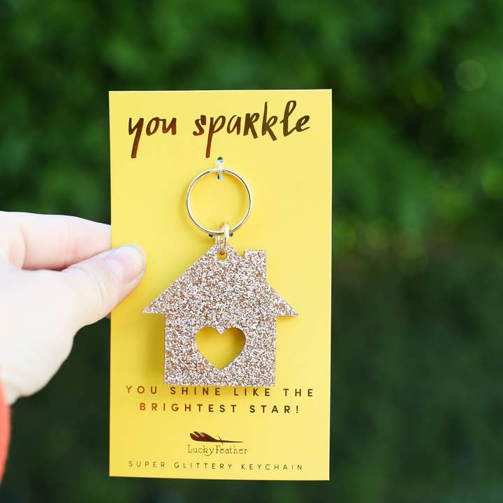 Glitter Keychain | House