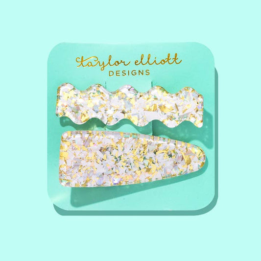 Hair Clip Set | Pearl Confetti