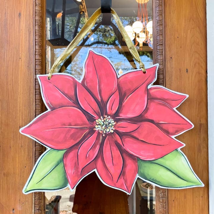 Door Hanger | Poinsettia