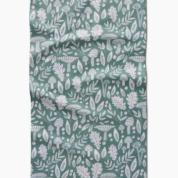 Tea Towel | Fall Mushrooms & Leaves