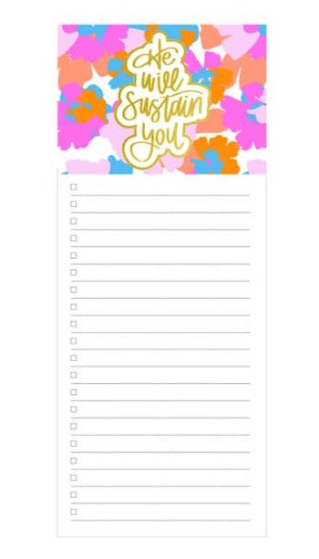 Magnetic Notepad - He Will Sustain You