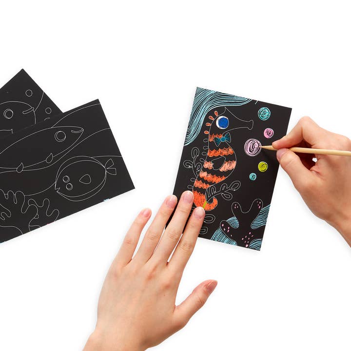 Mini Scratch & Scribble Art Kit | Friendly Fish