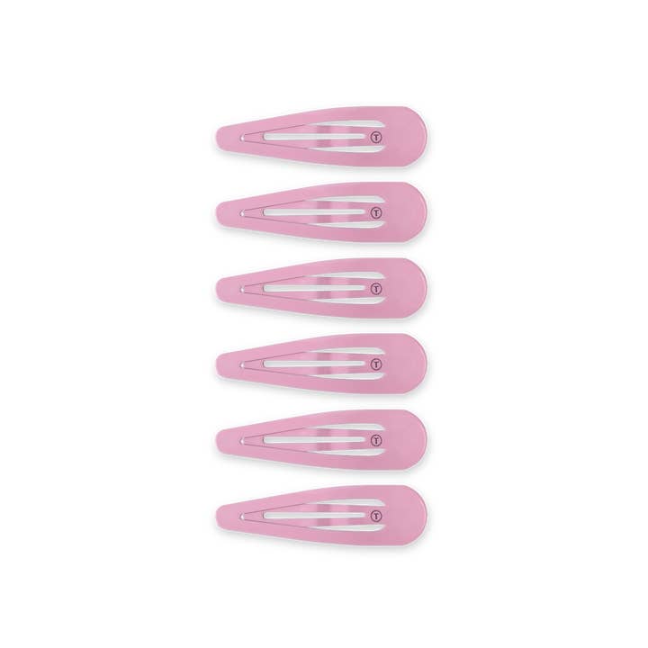 Teleties | Snap Clip | 6 Count | Pearly Pink
