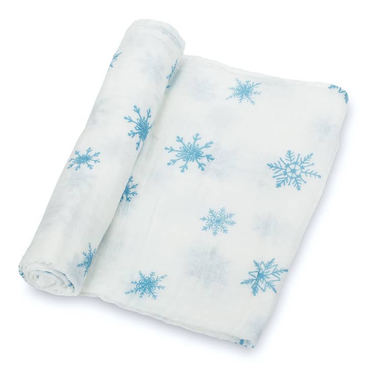 Muslin Swaddle Blanket | Snowflakes