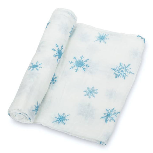 Muslin Swaddle Blanket | Snowflakes