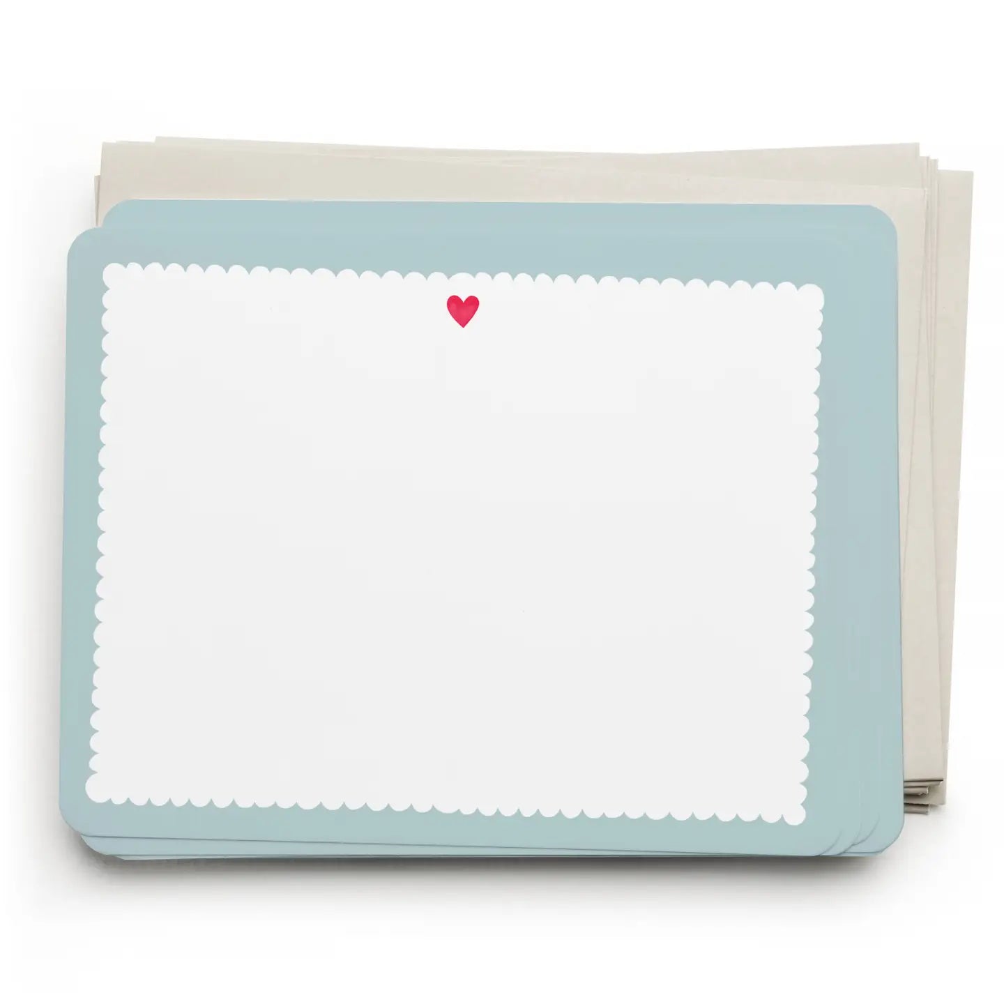 Flat Note Set | Scalloped Heart