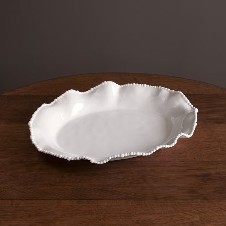 VIDA Alegria Oval Platter | White