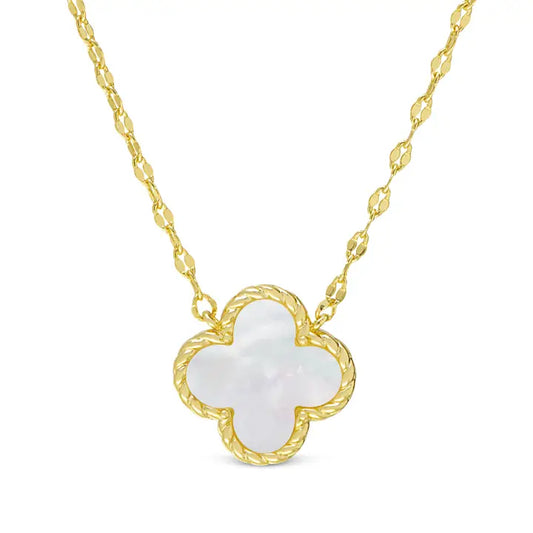 Necklace | Gold | Clover | Mother of Pearl