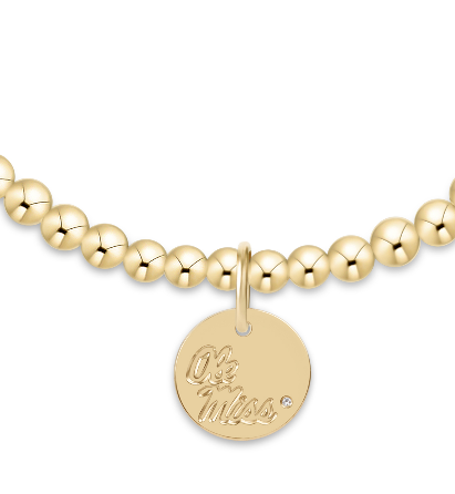 eCOLLEGIATE Gold 3mm Bracelet | Ole Miss