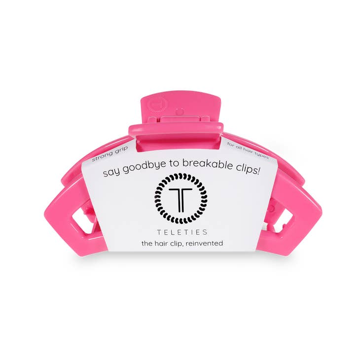 Teleties Open Hair Clip | Paradise Pink | Assorted Sizes