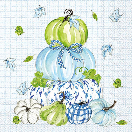 Paper Cocktail Napkins | Chinoiserie Stacked Pumpkins