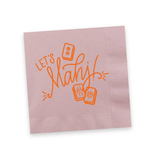 Let's Mahj! Napkins | Light Pink