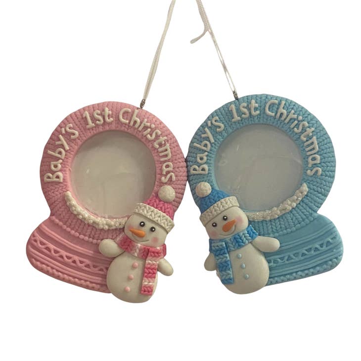 Baby's Frist Christmas Snowglobe Picture Ornament