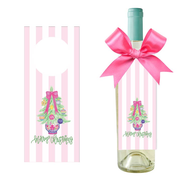 Wine Bottle Gift Tag  | Merry & Bright