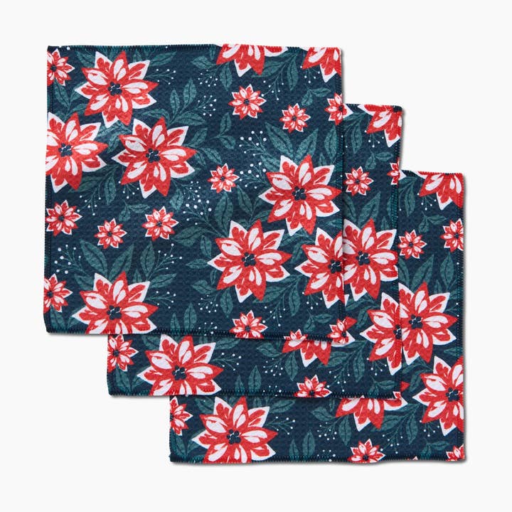 Dishcloth Set | Poinsettia Garden