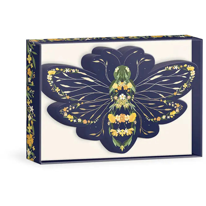 Boxed Die-Cut Flat Note Cards - Bee