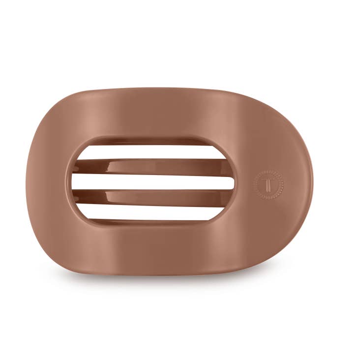 Teleties Flat Round Clip | Hampton Bay | Mocha Mousse