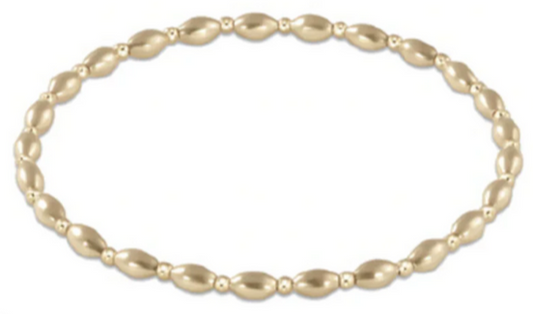 Harmony Grateful Pattern 2.5mm Bead Bracelet - Gold