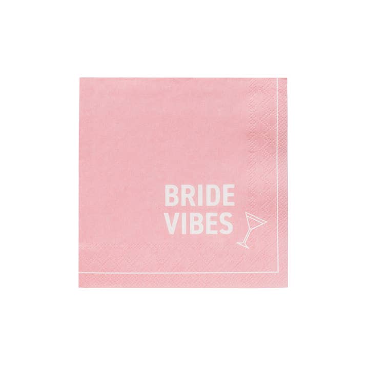 Bride Pink Cocktail Napkins | 20 Pack