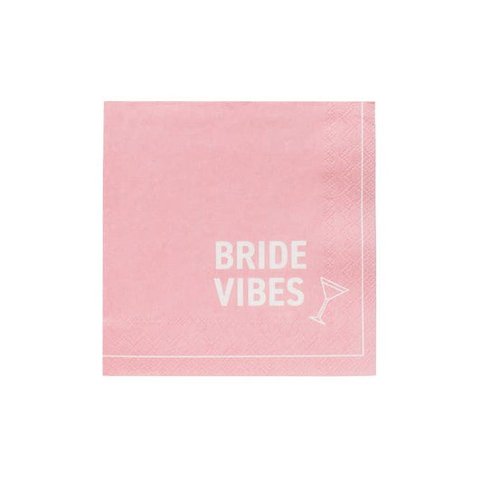 Bride Pink Cocktail Napkins | 20 Pack