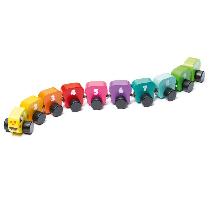 Cubika | Wooden Toy Rainbow Caterpillar