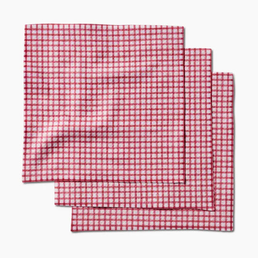 Dishcloth Set | Fireside Plaid Red