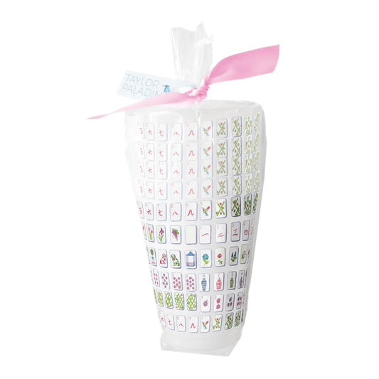 Mahjong Tiles Frosted Cups | Set of 6