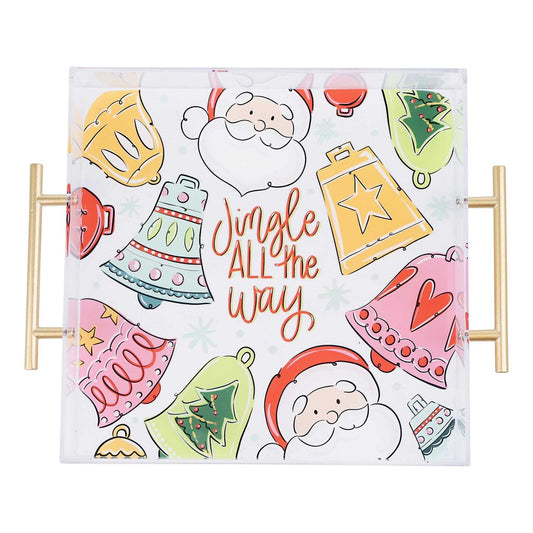 Jingle All the Way Santa | Acrylic Tray