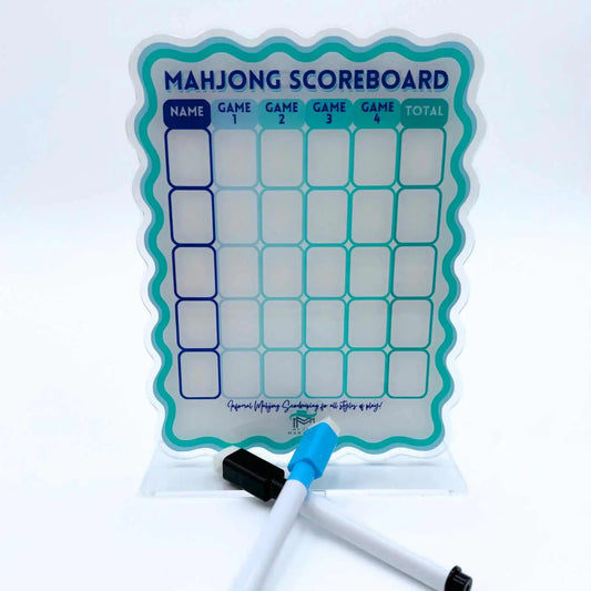 Mahjong Scoreboard | Blue/Green