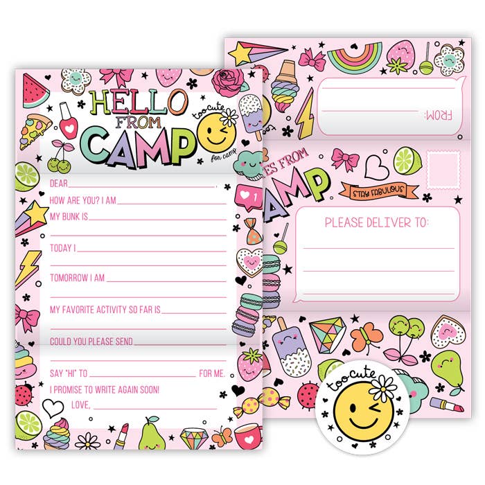 Fold N Seal | Hello From Camp Fill In | Pink