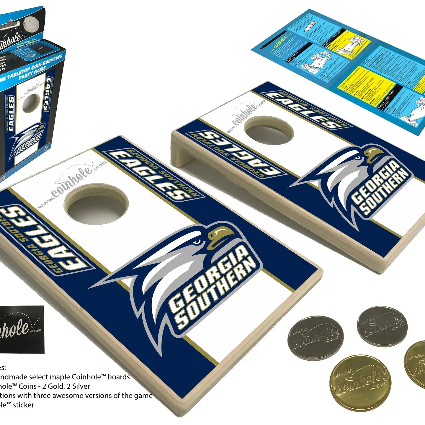 Coinhole Tabletop Game Set | Georgia Southern Gus